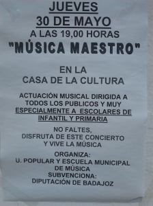 MUSICA MAESTRO EN LA CASA DE LA CULTURA